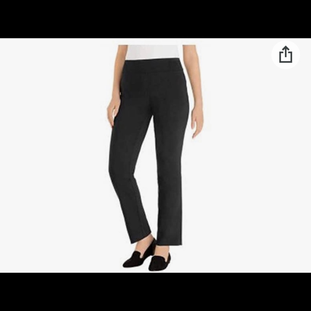 Hilary Radley Black Pull-on Straight pants